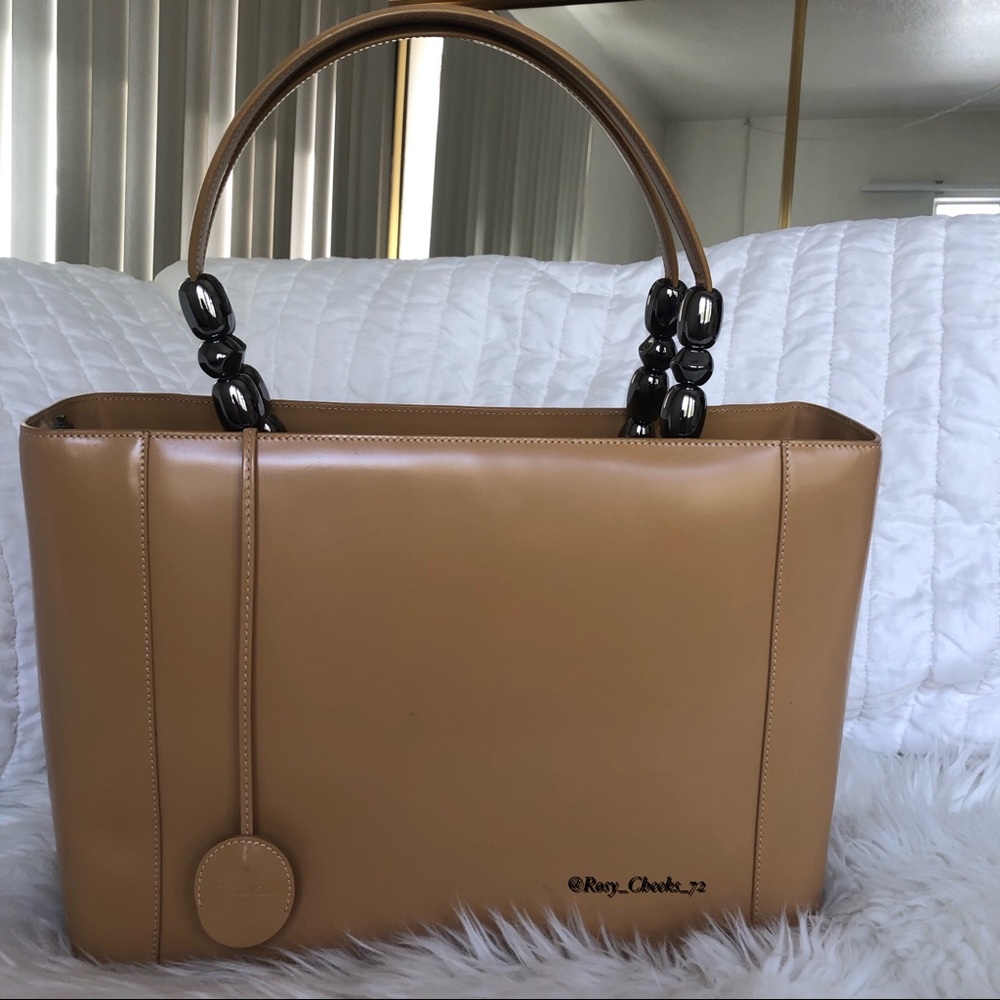 Christian Dior Malice Vintage Tote Bag Camel Tan - Picture 4 of 13